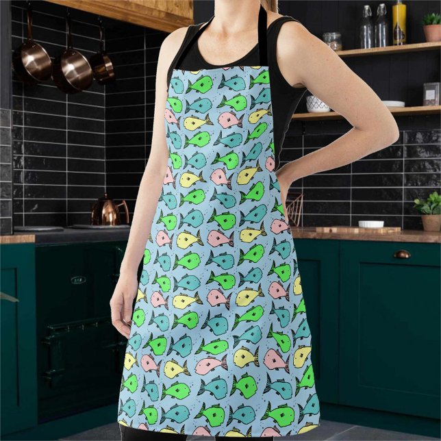 Fishmonger's Colourful Fish Design Apron (Creator Uploaded)
