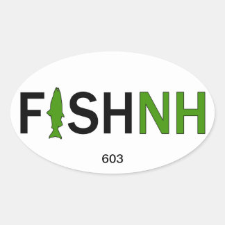 FISHNH New Hampshire Fishing Sticker - 603