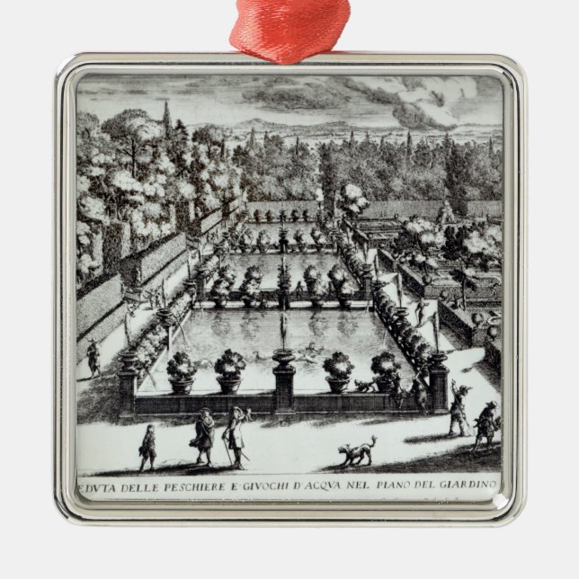 Fishponds at Villa d'Este, Tivoli, from 'Le Fontan Metal Tree Decoration (Front)