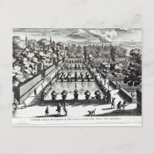 Fishponds at Villa d'Este, Tivoli, from 'Le Fontan Postcard