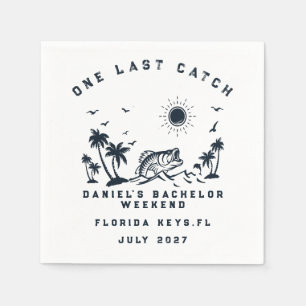 FishThemed Fishing Weekend Trip Bachelor Party Napkin