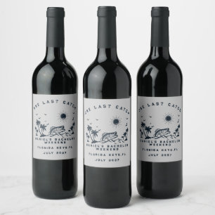 FishThemed Fishing Weekend Trip Bachelor Party Wine Label
