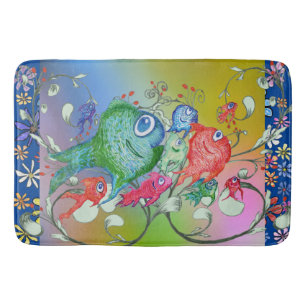 Fishy Anticipation  Bath Mat