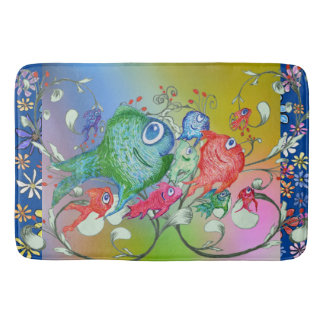 Fishy Anticipation  Bath Mat