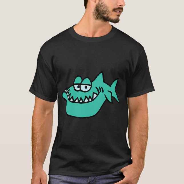 Fishy Chillin' Fish Cartoon T-Shirt (Front)