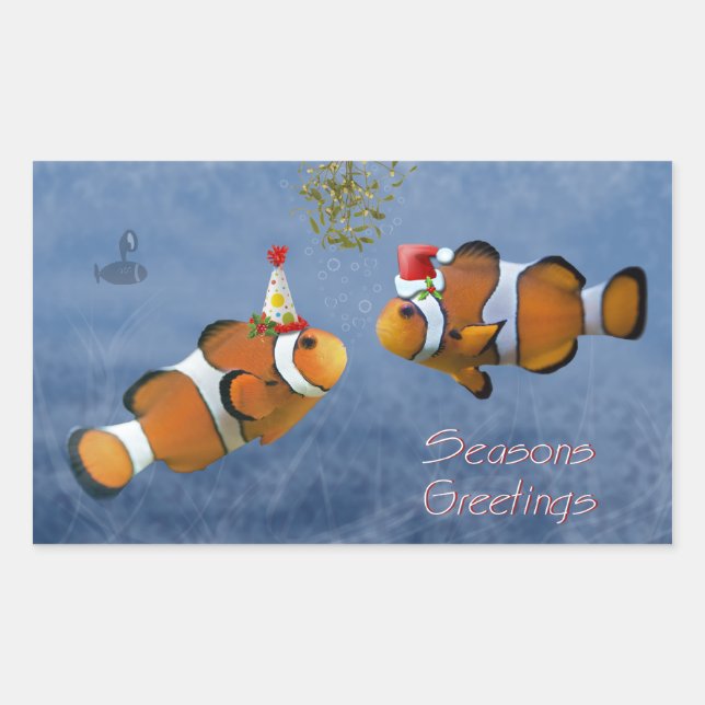 Fishy Christmas Sticker (Front)