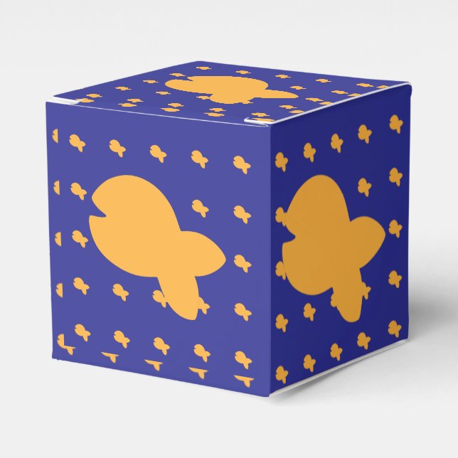 Fishy Fishy Kids Blue Big Fish       Favour Box (Front Side)