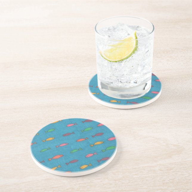 Fishy Pattern Coaster (Side)