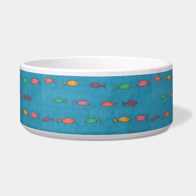 Fishy Pattern Pet Bowl (Front)