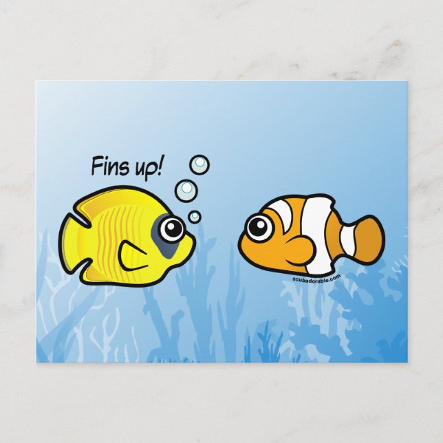 Fishy Robbery: Fins up! Postcard (Front)
