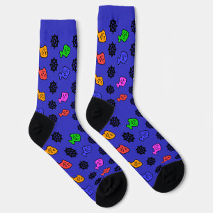 Fishy Wheels Deep Blue Socks