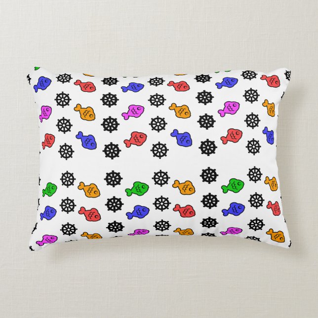 Fishy Wheels Kids   Decorative Cushion (Front)