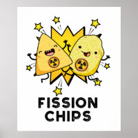 Fission Chips Funny Physics Food Pun 