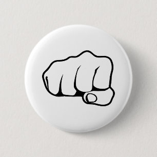 Fist 6 Cm Round Badge