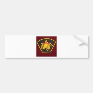 fist and red star bumper sticker