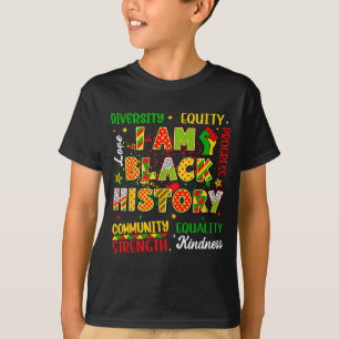 Fist Black Power Black History Month African Men W T-Shirt