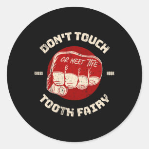 Fist Boxing Kickboxing Free Fighting Mma Martial A Classic Round Sticker