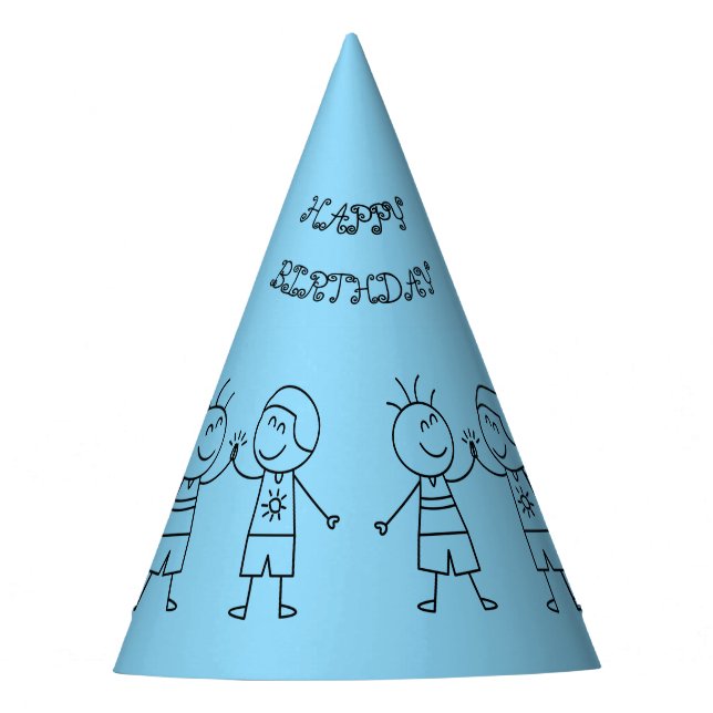 FIST BUMP happy birthday Party Hat (Front)