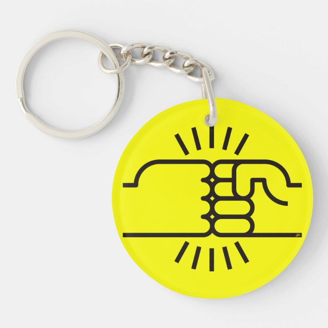 Fist Bumps Ahead! Key Ring (Front)