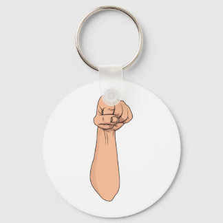 Fist Closed Hand Sign Gesture 2 Key Ring