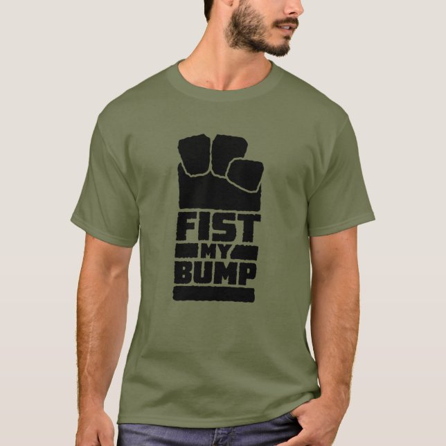 Fist My Bump Funny Space Alien Design T-Shirt (Front)
