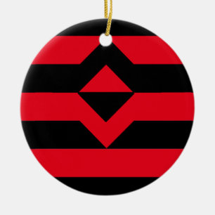 Fist Pride Flag Ceramic Tree Decoration