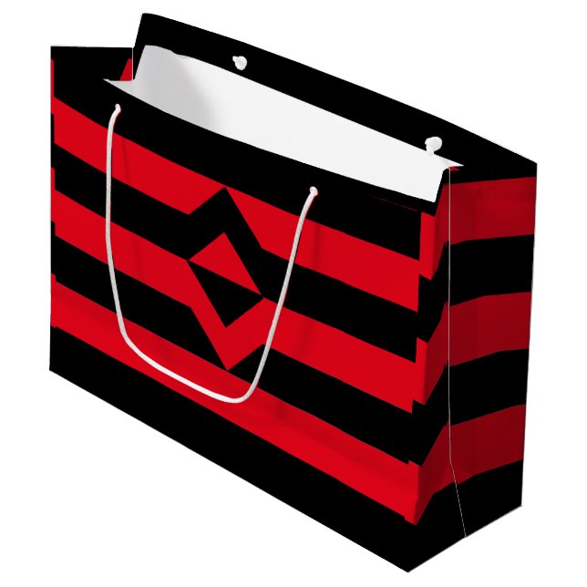 Fist Pride Flag Large Gift Bag (Front Angled)