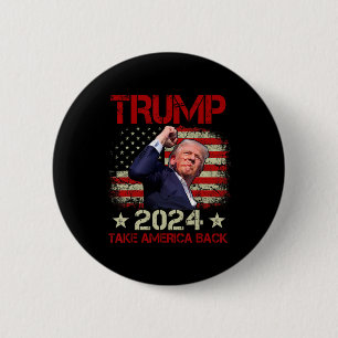 Fist Pump Shot At Trump 2024 Trump Survives Rally  6 Cm Round Badge