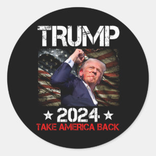 Fist Pump Shot At Trump 2024 Trump Survives Rally Classic Round Sticker