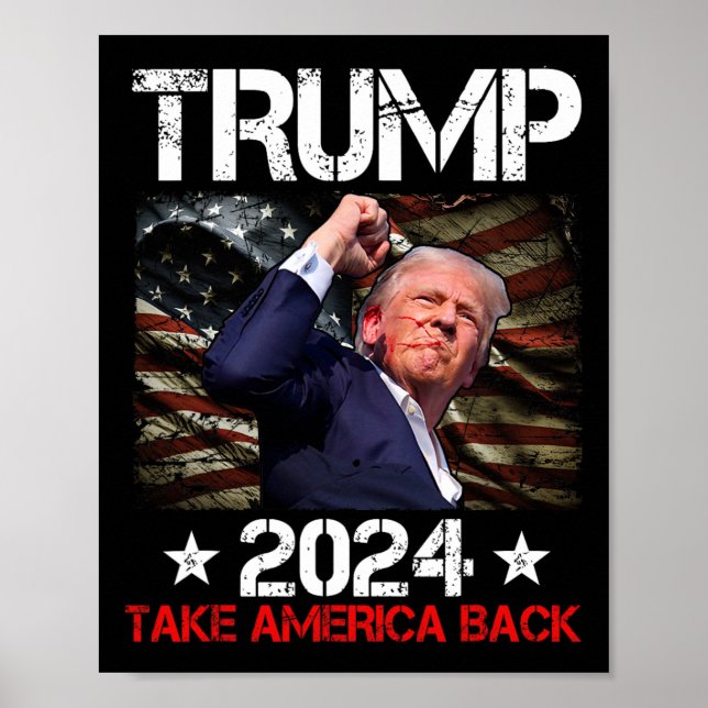 Fist Pump Shot At Trump 2024 Trump Survives Rally  Poster (Front)