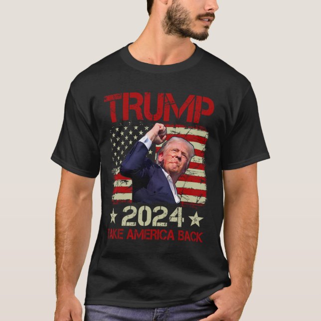 Fist Pump Shot At Trump 2024 Trump Survives Rally  T-Shirt (Front)