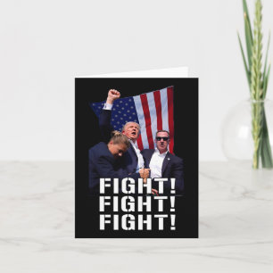 Fist Pumped Fight Pray For Trump America Card