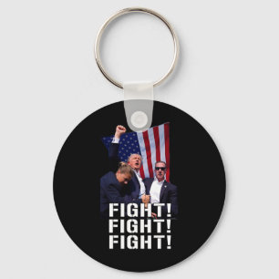 Fist Pumped Fight Pray For Trump America  Key Ring