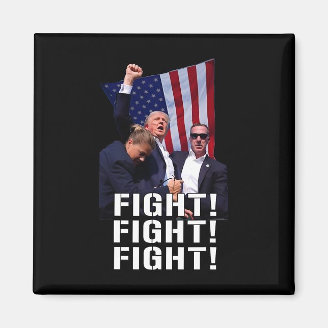 Fist Pumped Fight Pray For Trump America  Magnet (Front)