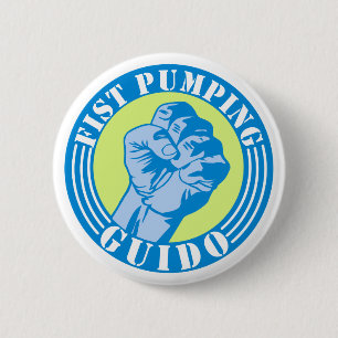 Fist Pumping Guido 6 Cm Round Badge