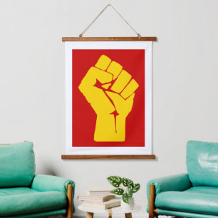 Fist, Rebel, Riot, Resistance, Communist Style Hanging Tapestry