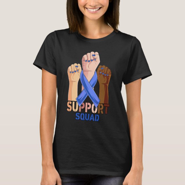 Fist Squad Diabetes Awareness Month Support Hope L T-Shirt (Front)