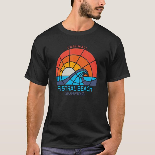 Fistral Beach  Cornwall  Surfing Beach T-Shirt (Front)