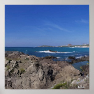 Fistral Beach in summer, Newquay Cornwall Poster