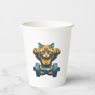 Fit and Feline Paper Cups