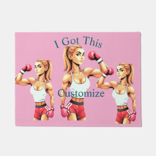 Fit Female Boxer Thunder_Cove Doormat