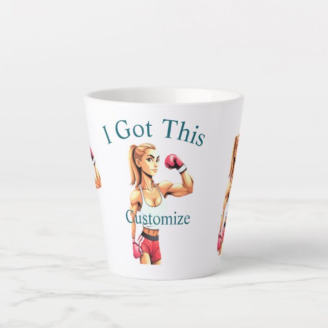 Fit Female Boxer Thunder_Cove Latte Mug (Front)