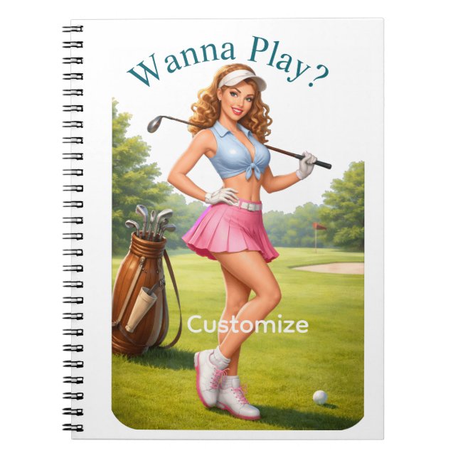 Fit Female Golfer Thunder_Cove Notebook (Front)