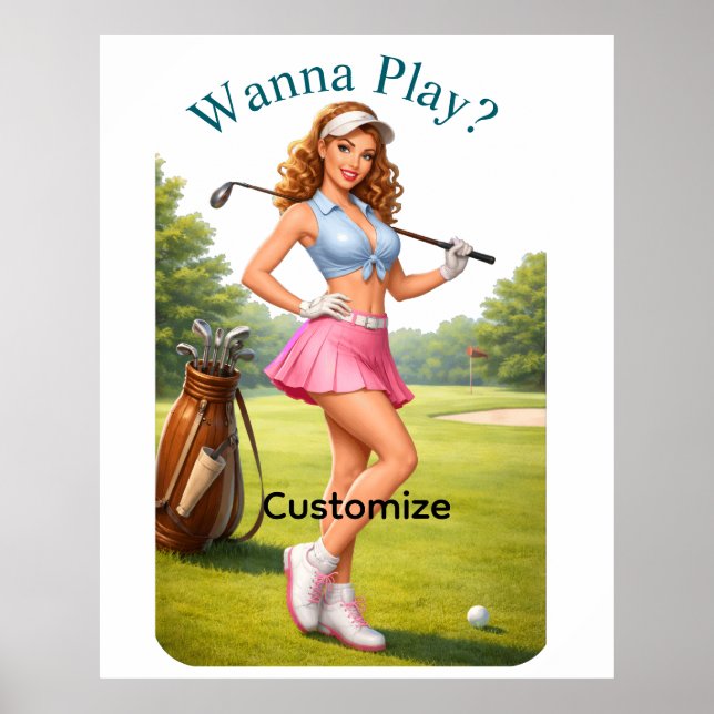 Fit Female Golfer Thunder_Cove Poster (Front)