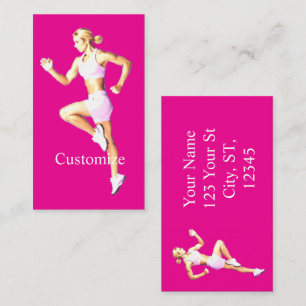 Fit Female Runner Thunder_Cove Business Card