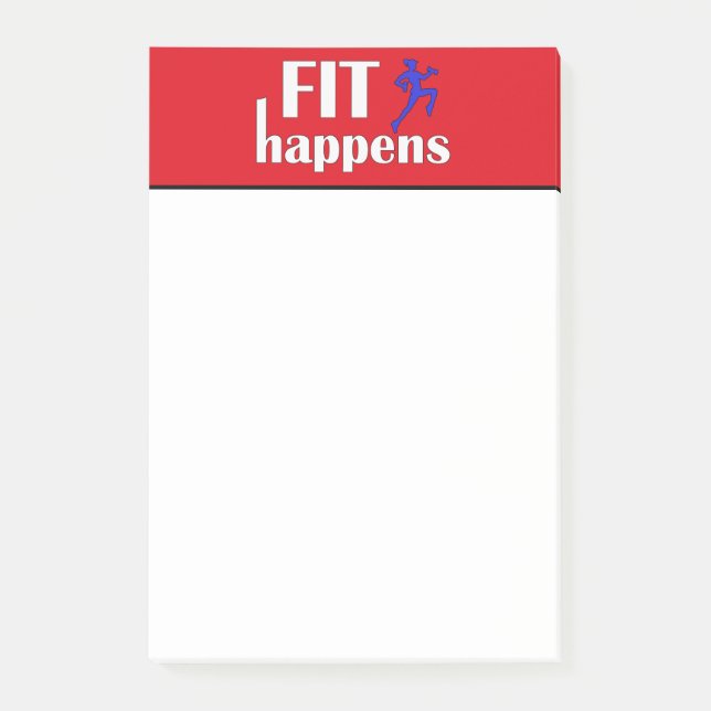 Fit Happens Workout Motivation Post-it Notes (Front)