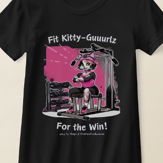 Fit Kitty Gurl, Pink,  T-Shirt