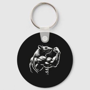 Fit Rat Weight Training Deadlift Gym Weightlifting Key Ring