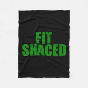 Fit Shaced Irish St Patricks Day Shamrock 2024 Fleece Blanket