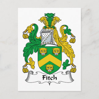Fitch Family Crest Postcard